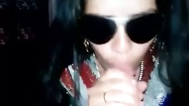 Brunette babe sucks on a Circassian cock